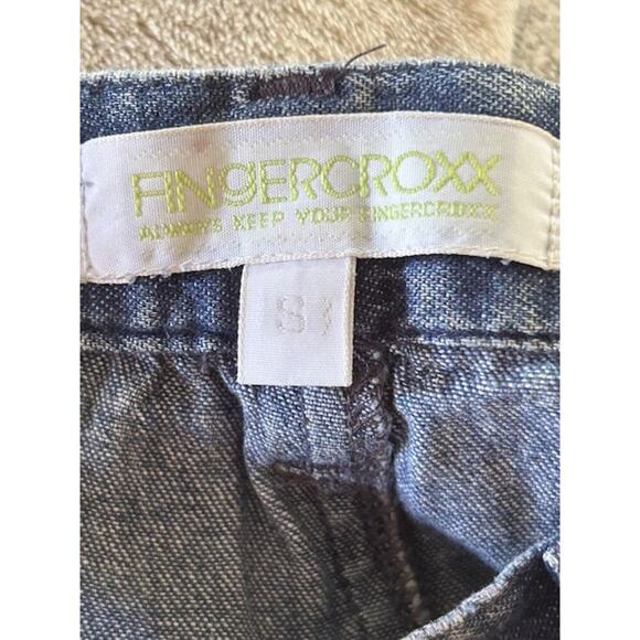 Fingercroxx Vintage Denim Shorts – Peace Patch Pac-Man Graphic – Waist 30 - Picture 5 of 6